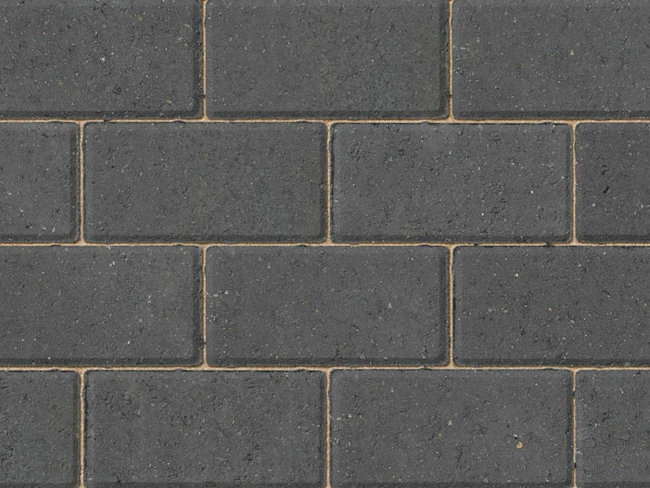 Charcoal block paving beside brindle